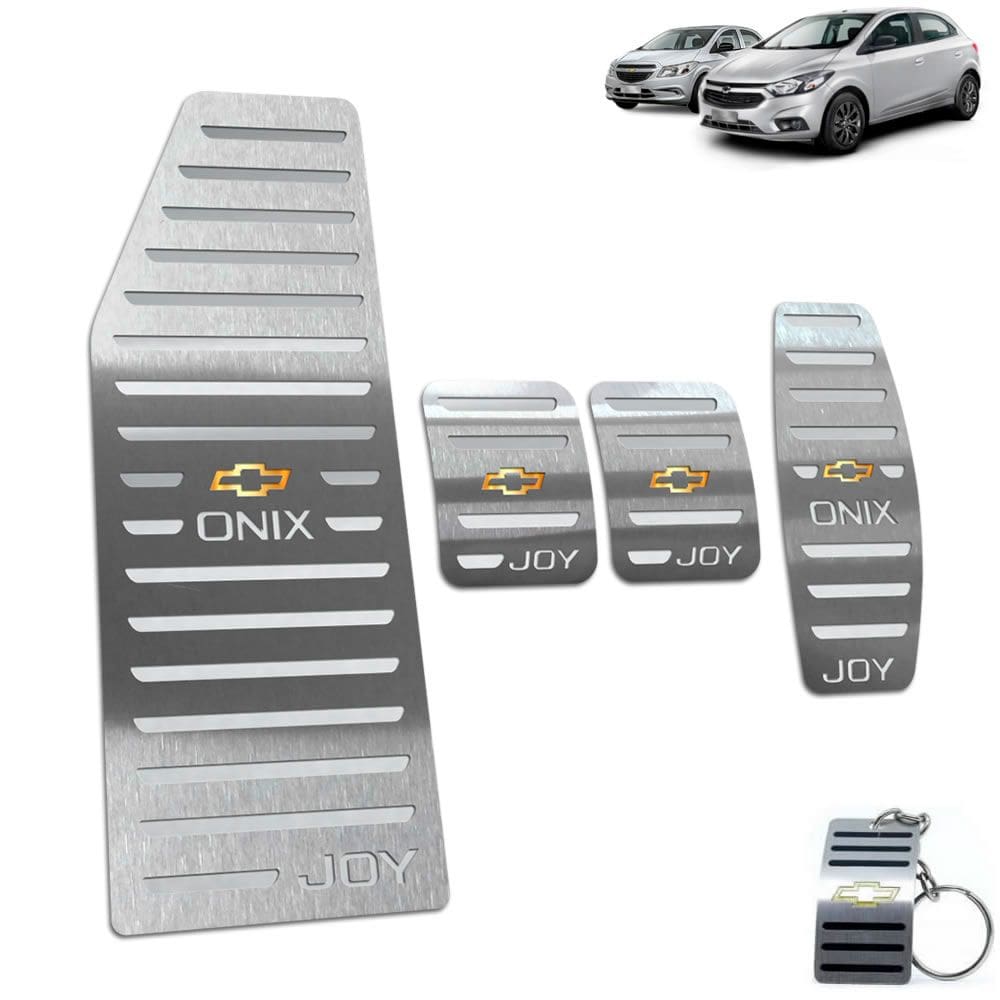 Descanso E Pedaleira Manual Onix Joy 2013 A 2020 Prata