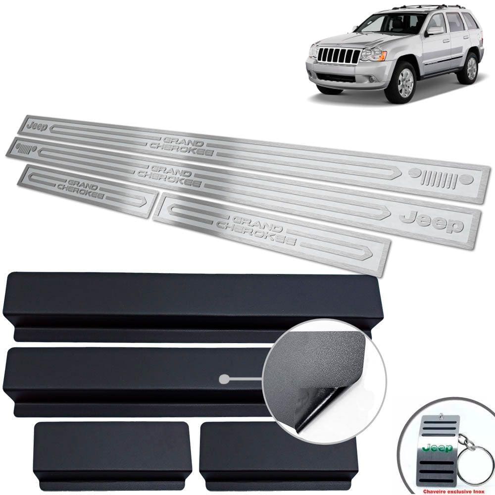 Soleira Jeep Grand Cherokee 2000 a 2010 Prata Alto Relevo