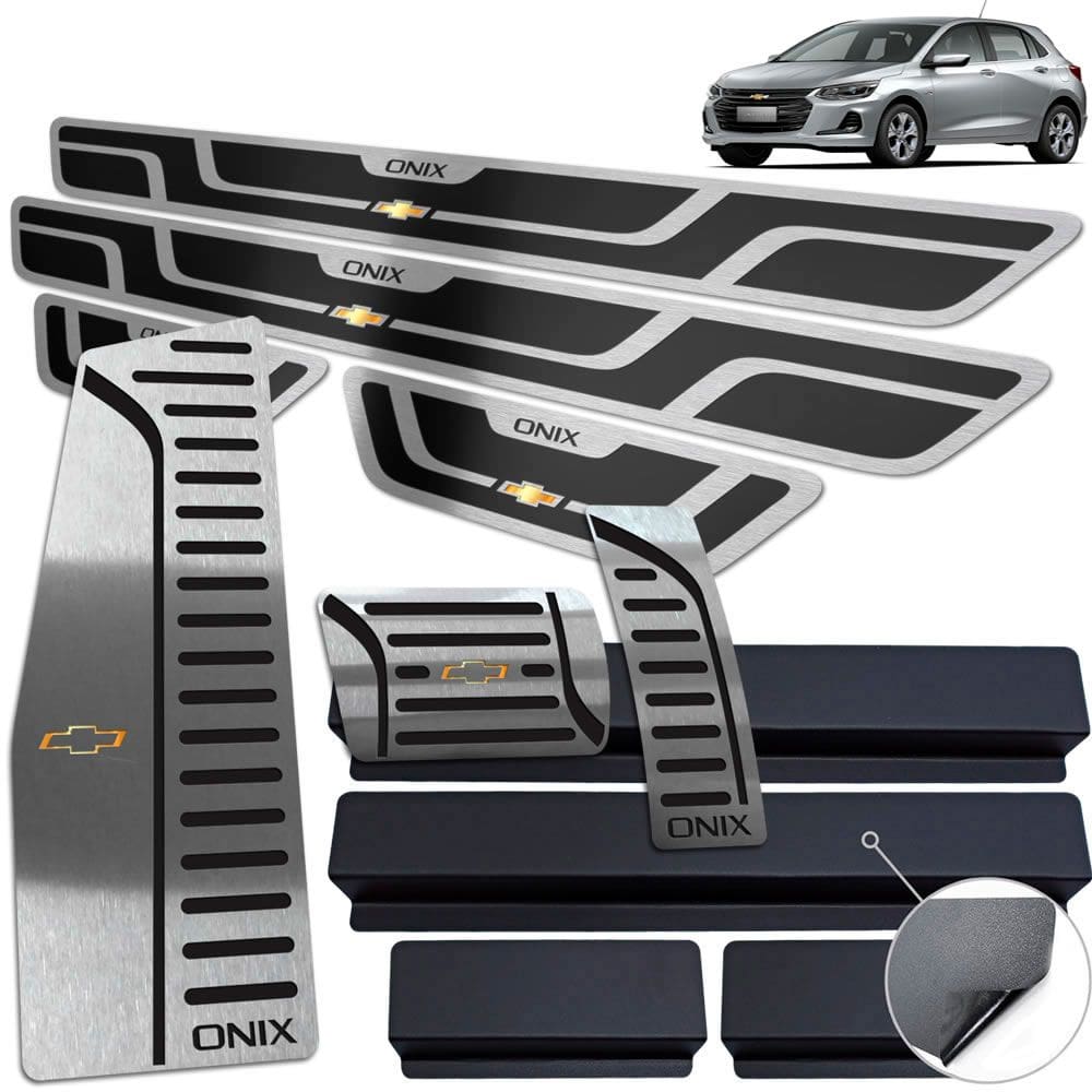 Descanso Pedaleira Automático Soleira Onix 2020 Preto