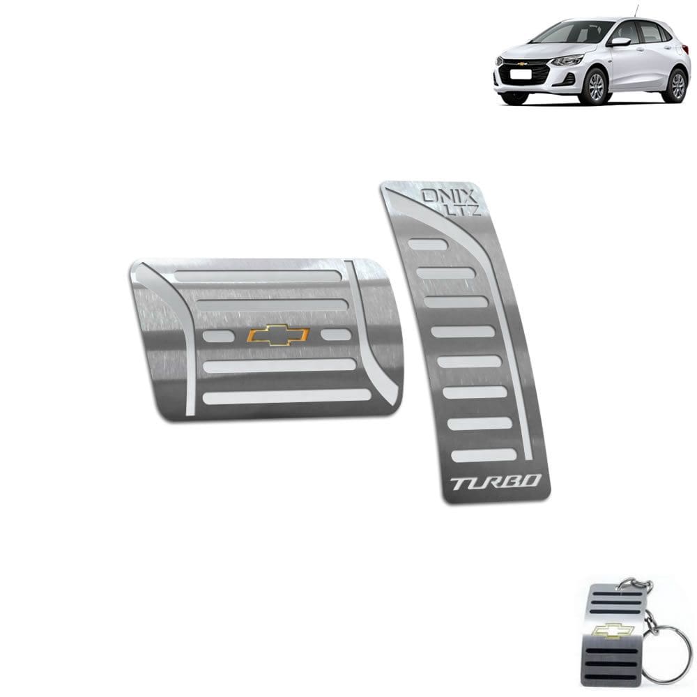Pedaleira Automático Chevrolet Onix Turbo LTZ 2020 Prata