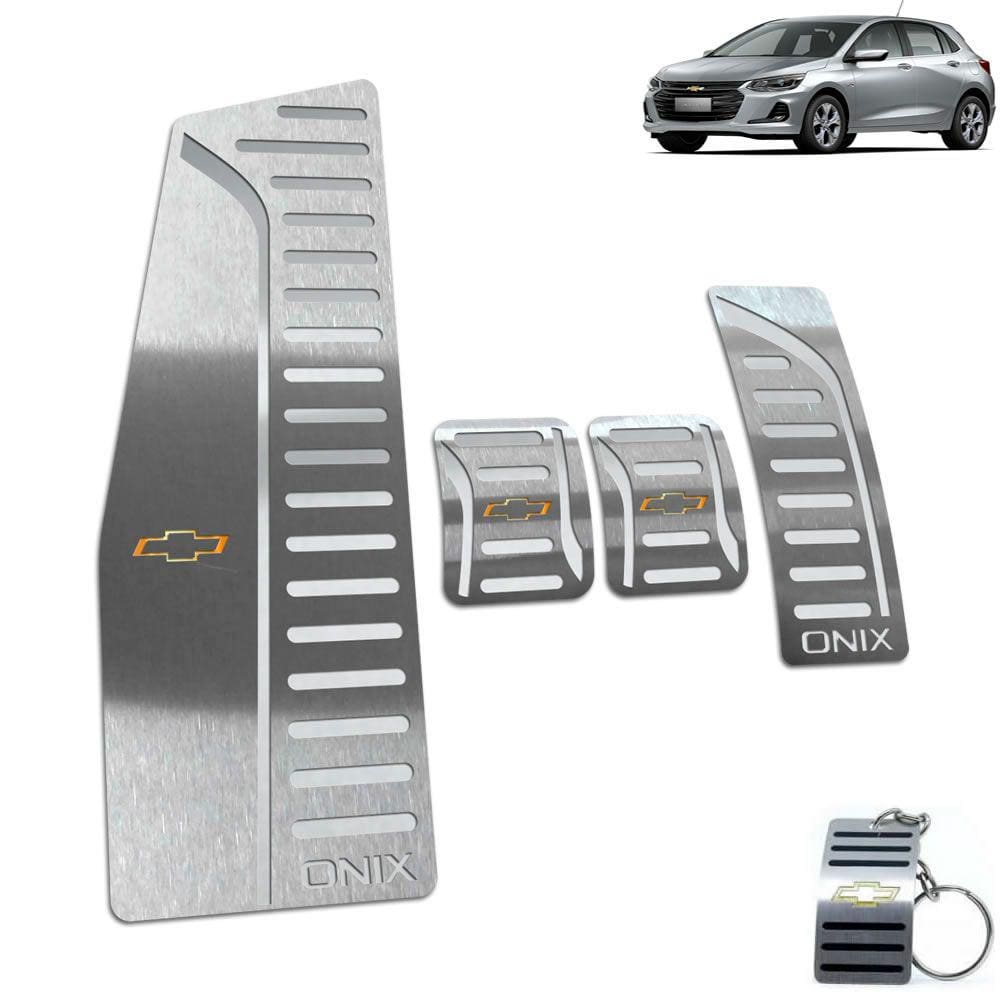 Descanso + Pedaleira Manual Chevrolet Onix 2020 Prata