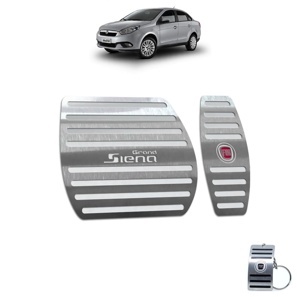 Pedaleira Automático Fiat Grand Siena 2013 A 2020 Prata