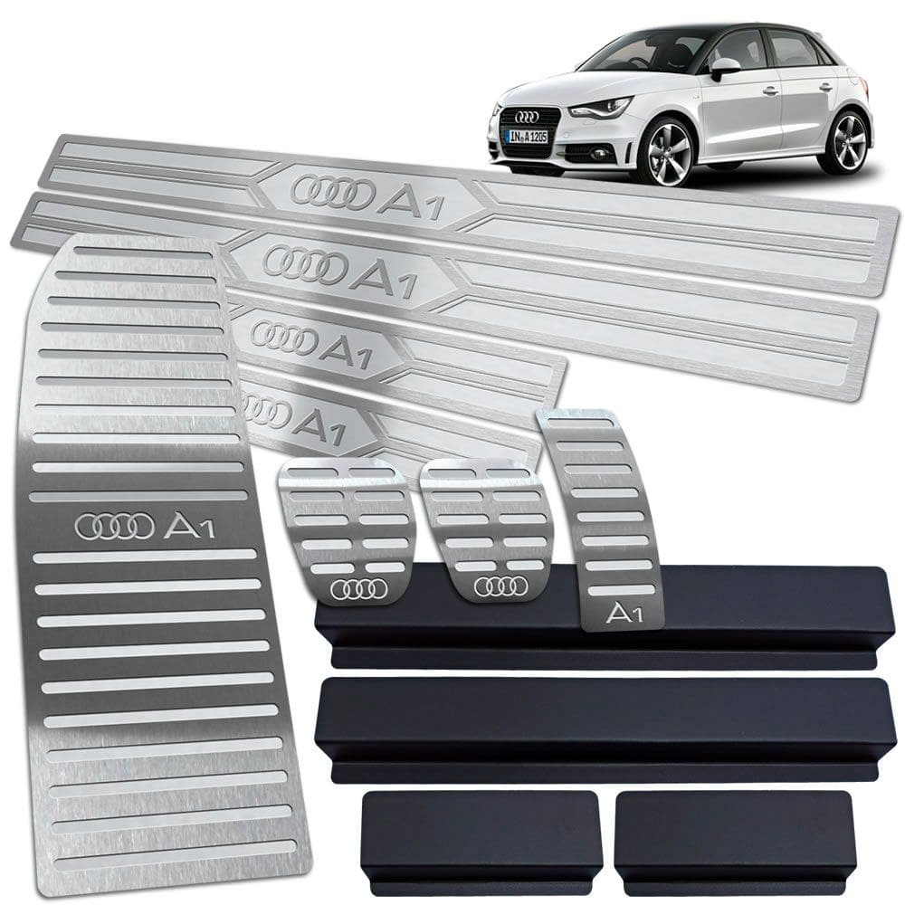 Descanso Pedaleira Manual Soleira Audi A1 2011 2018 Prata 4P