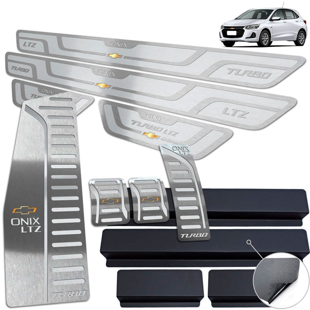 Descanso Pedaleira Manual Soleira Prata Onix Turbo LTZ 2020