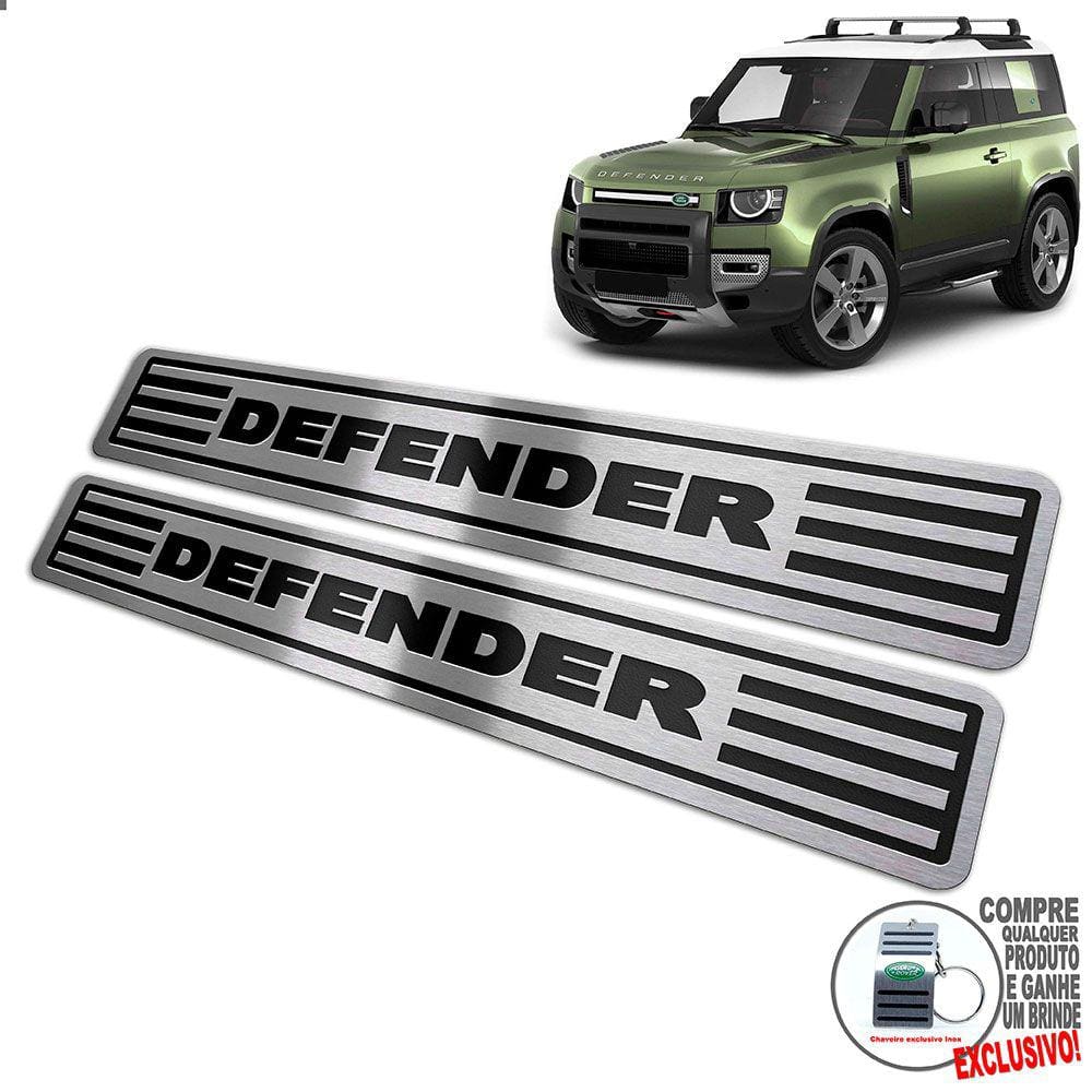 Soleira Land Rover Defender 2020 2021 Preto Baixo Relevo