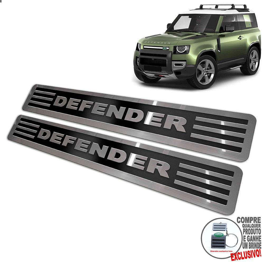 Soleira Land Rover Defender 2020 2021 Preto Alto Relevo