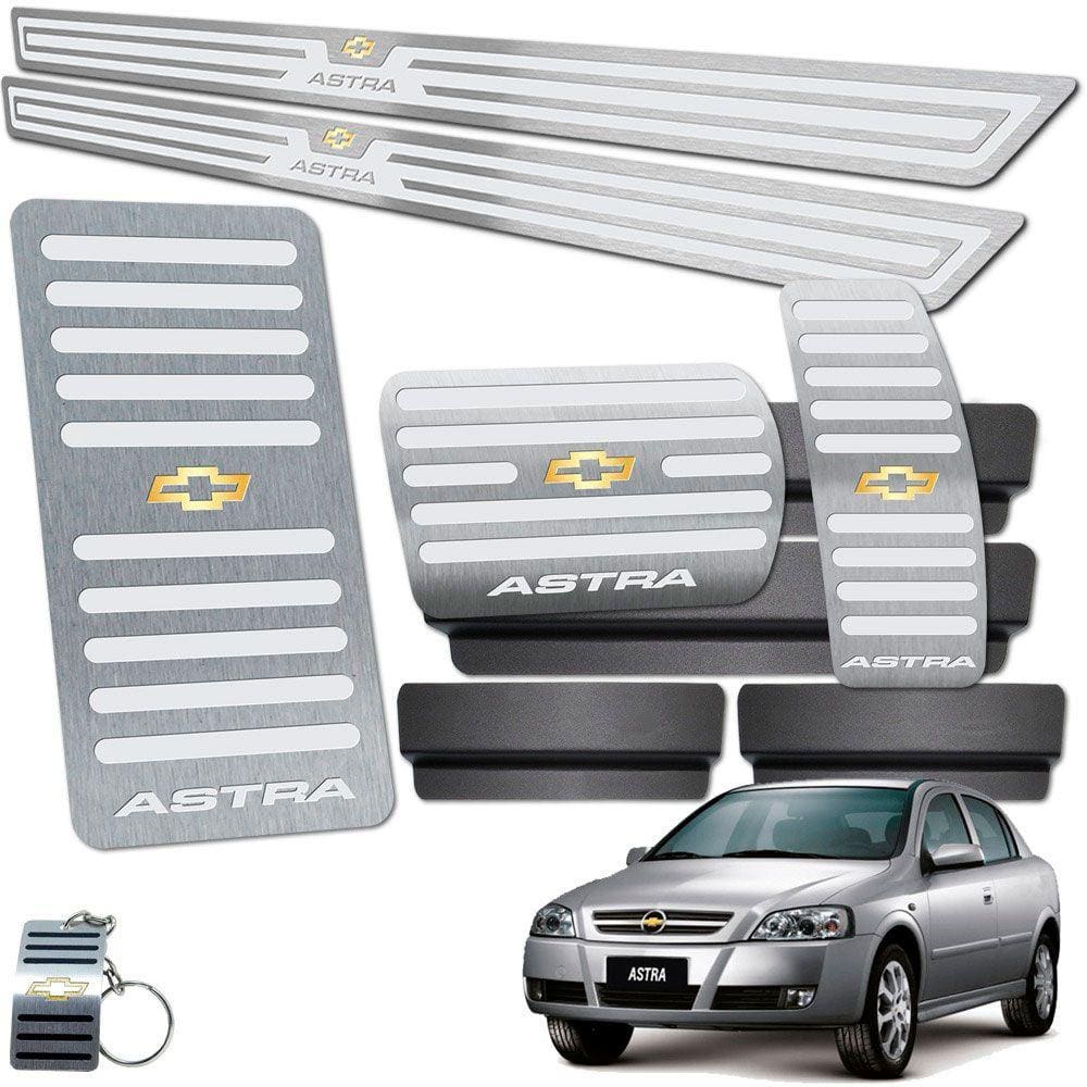 Descanso Pedaleira Automático Soleira Astra 2 Portas Prata