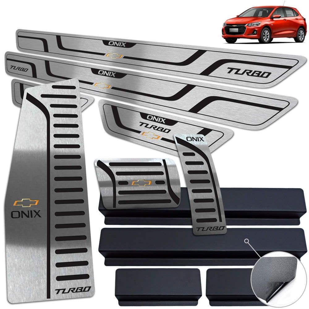 Descanso Pedaleira Automático Soleira Preto Onix Turbo 2020