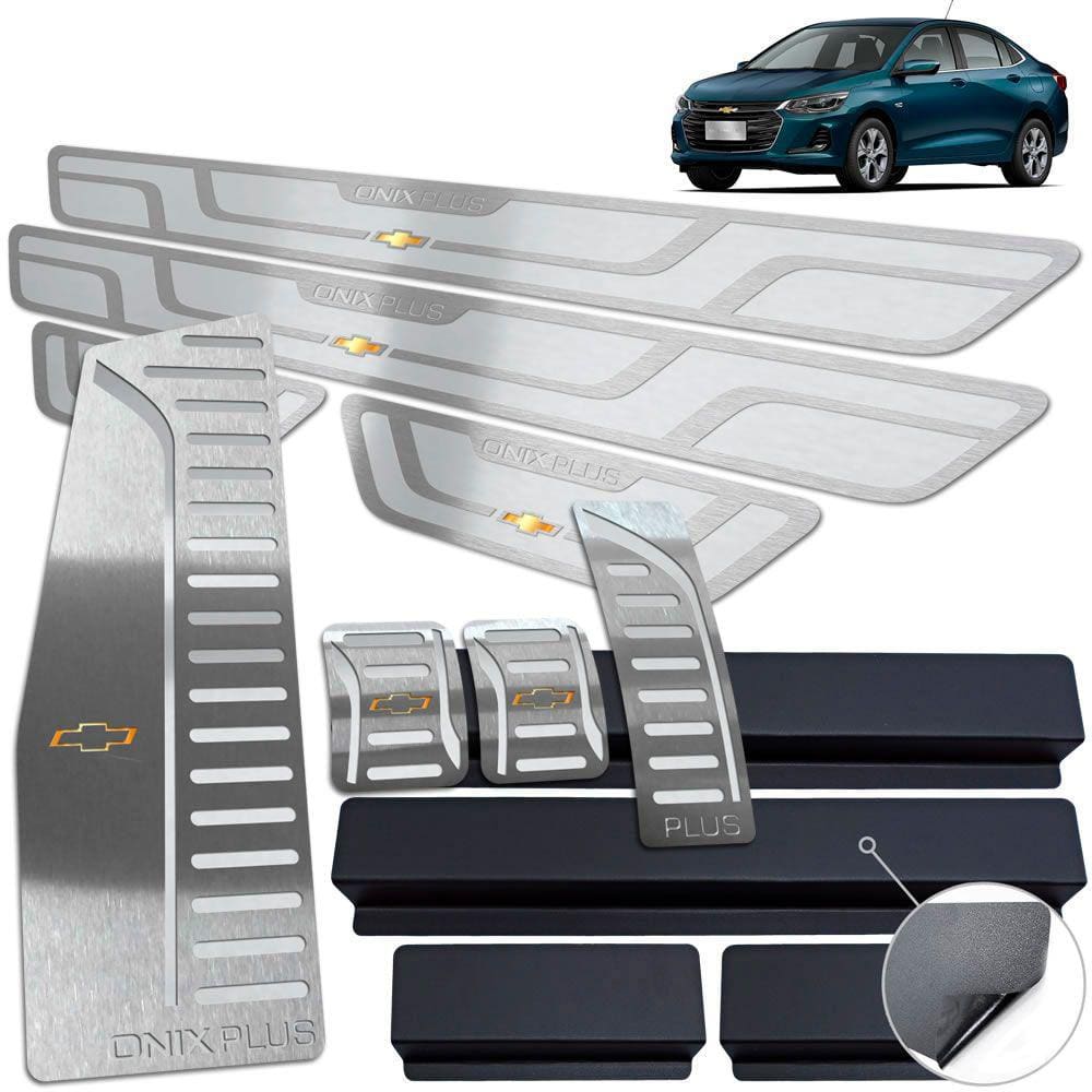 Descanso Pedaleira Manual Soleira Onix Plus 2020 Prata