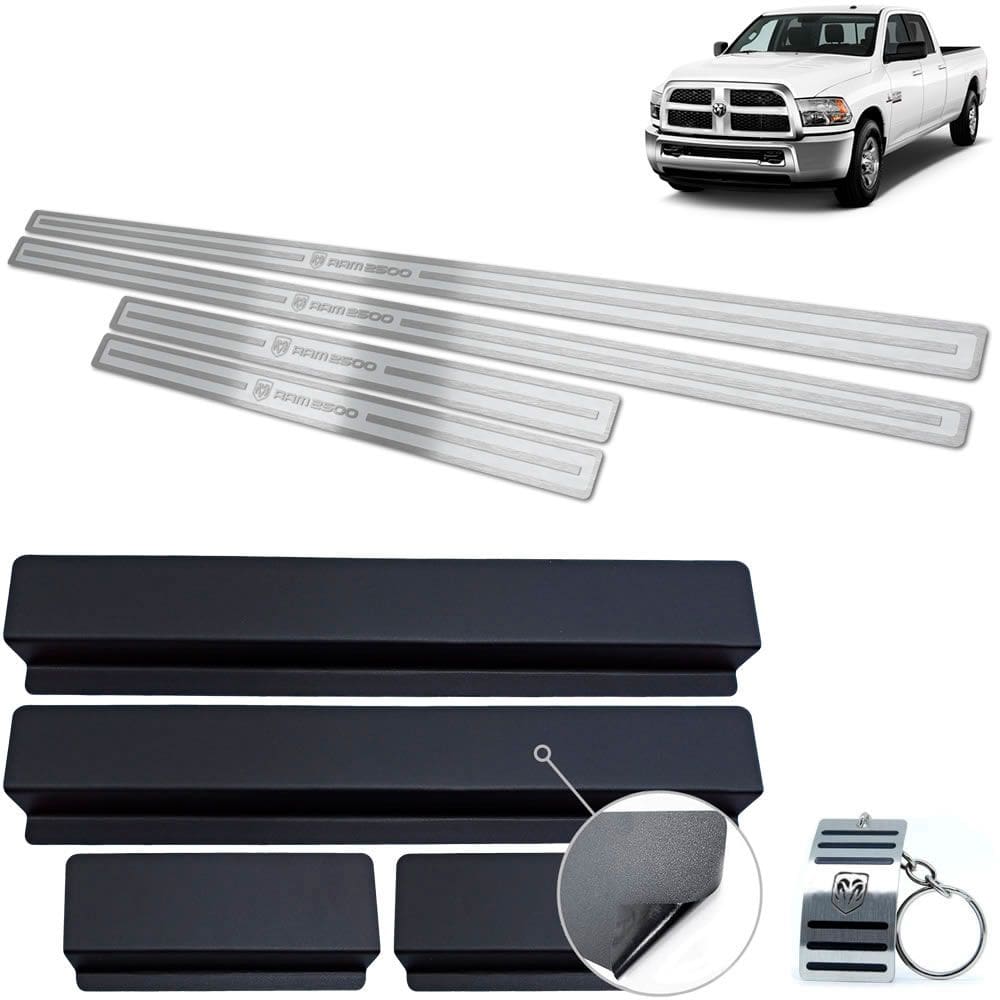 Soleira Dodge Ram 2500 2012 A 2017 Prata Alto Relevo