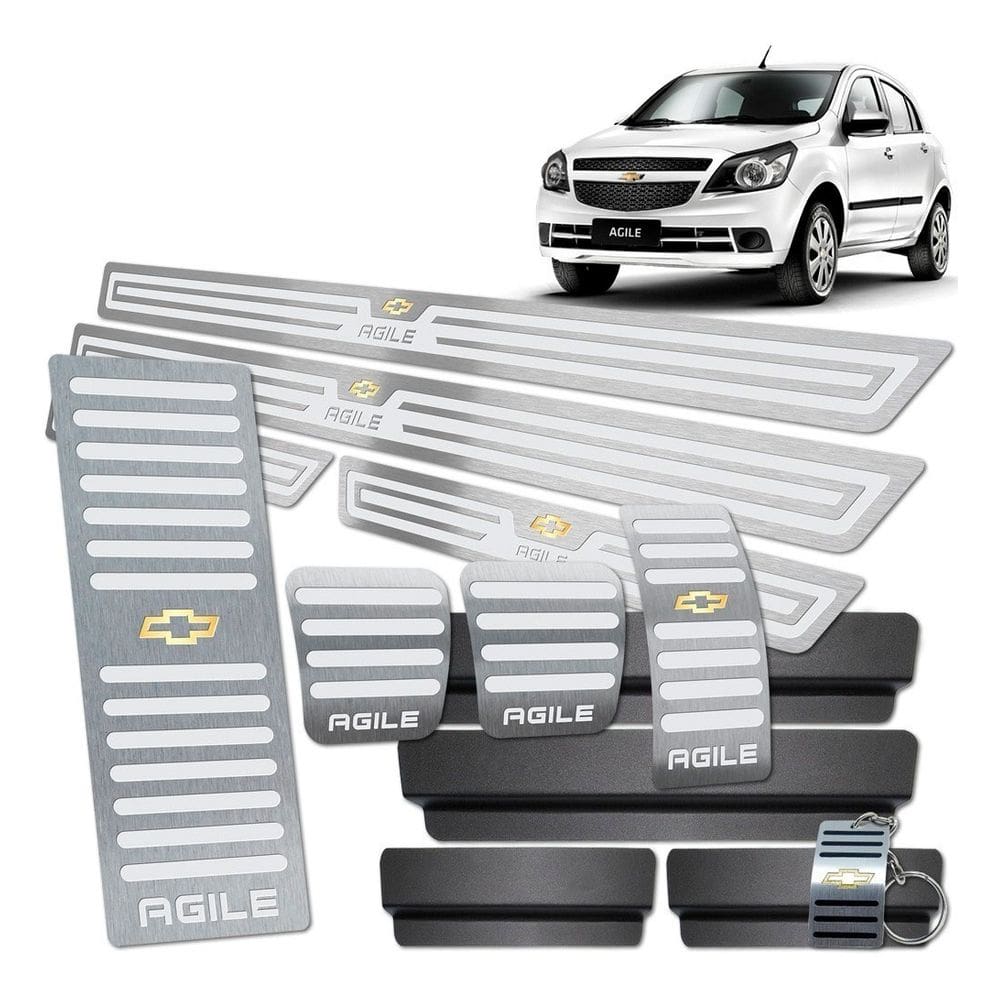 Descanso Soleira Pedaleira Manual Prata Chevrolet Agile