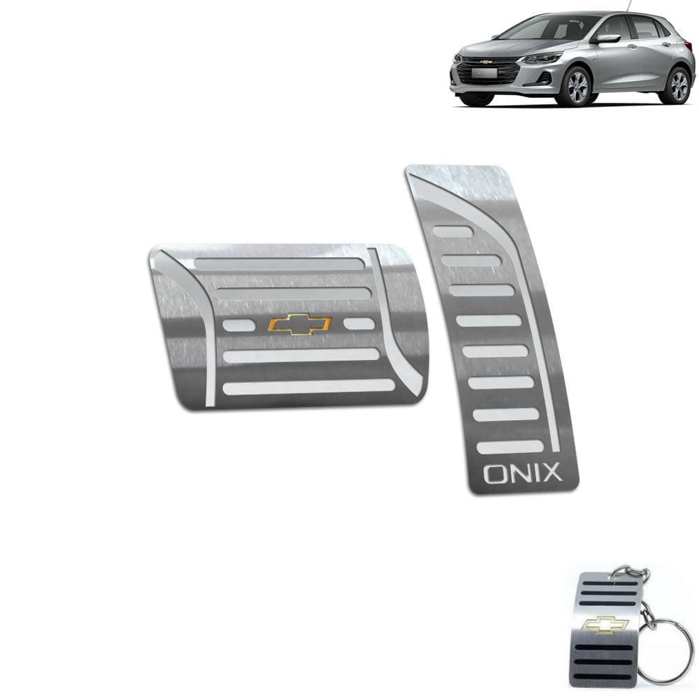 Pedaleira Automático Chevrolet Onix 2020 Prata