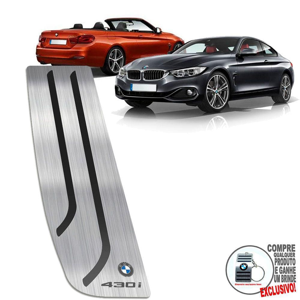 Descanso De Pé Aço Inox Bmw 430i 2013 A 2020 Preto