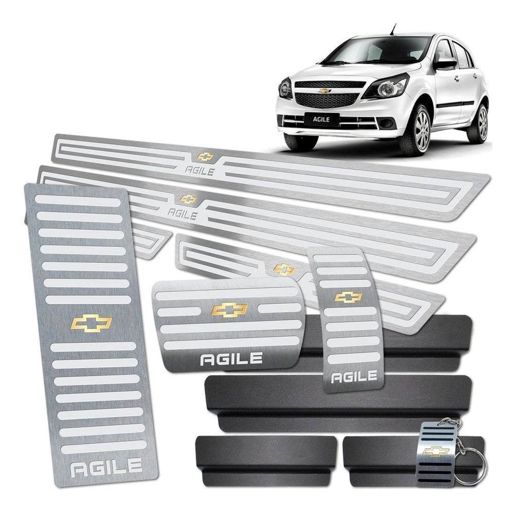 Descanso Soleira Pedaleira Automático Prata Chevrolet Agile