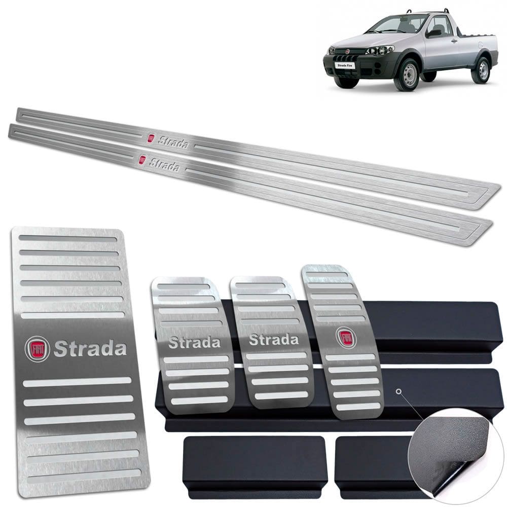 Descanso Soleira Pedaleira Fiat Strada 2000 A 2008 Prata