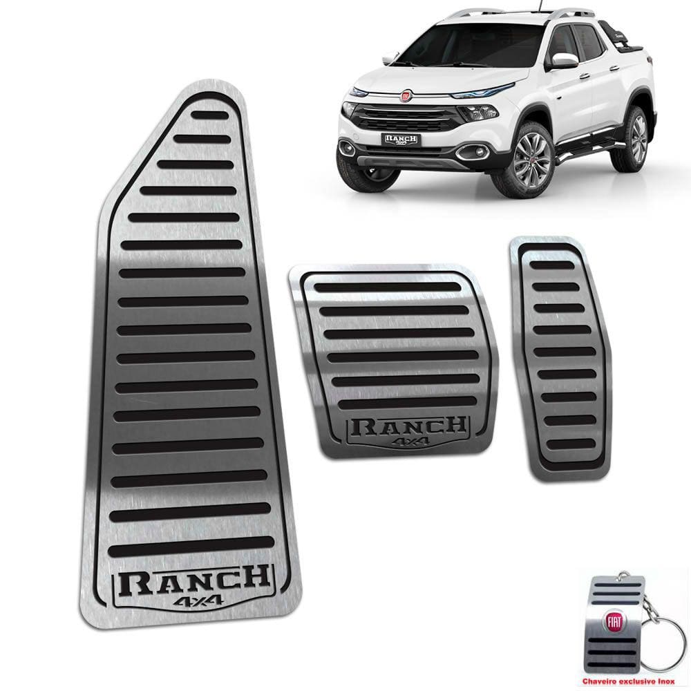 Descanso + Pedaleira Aut Fiat Toro Ranch 2016 A 2021 Preto