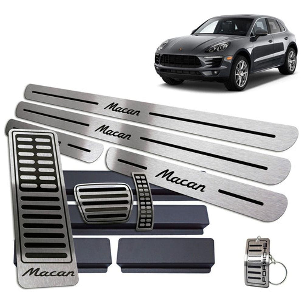 Descanso Pedaleira Soleira BRelevo Porsche Macan 2013 a 2023