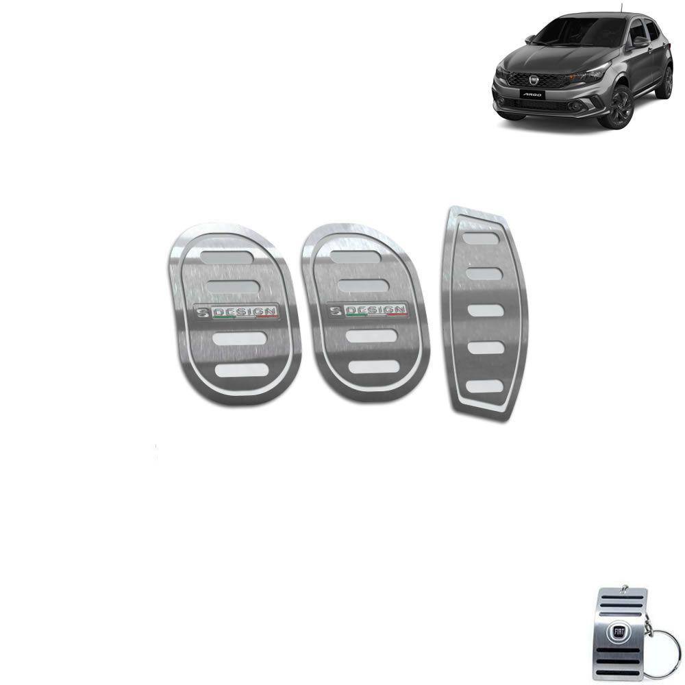 Pedaleira Manual Em Aço Inox Fiat Argo S-Design