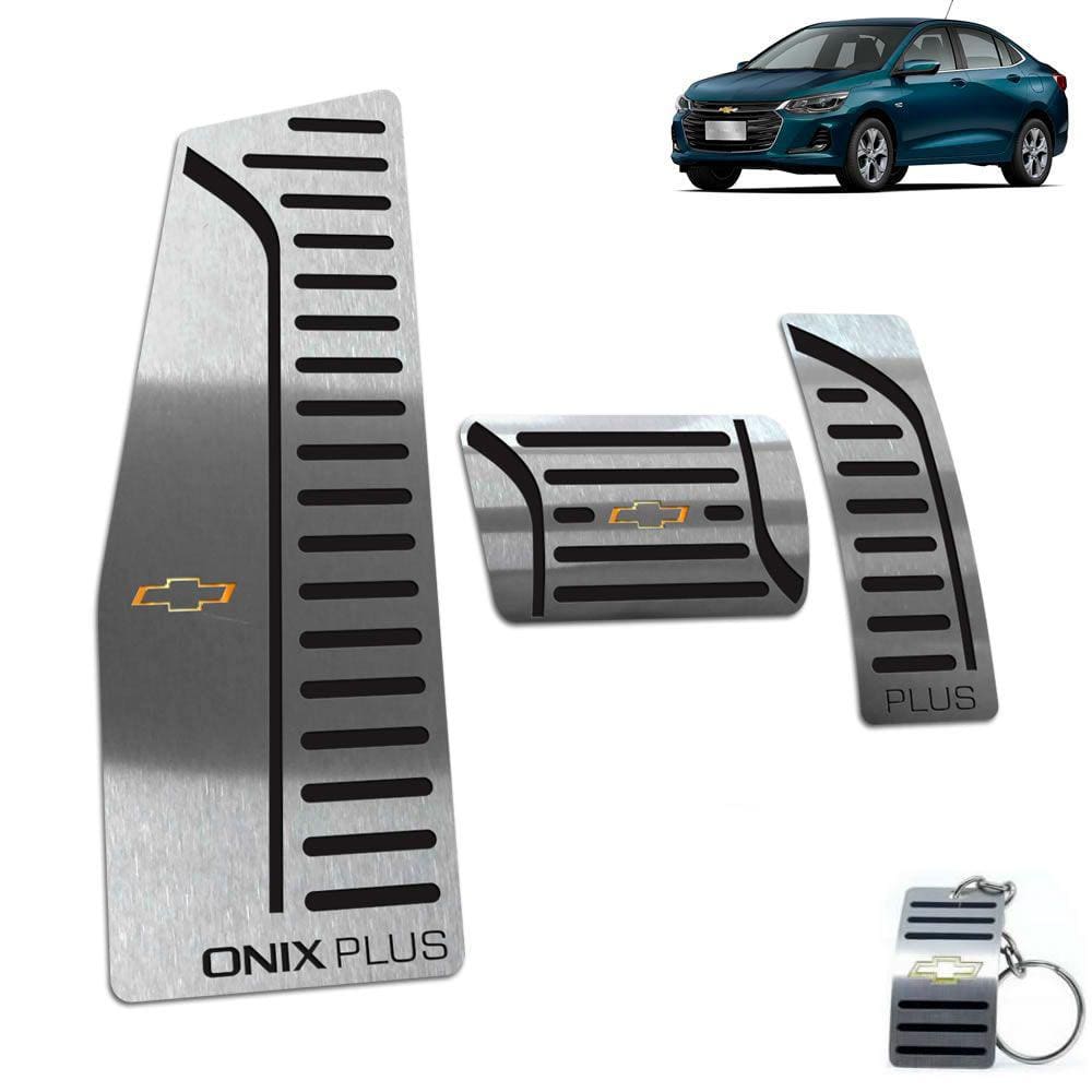 Descanso de Pé + Pedaleira Automático Onix Plus 2020 Preto