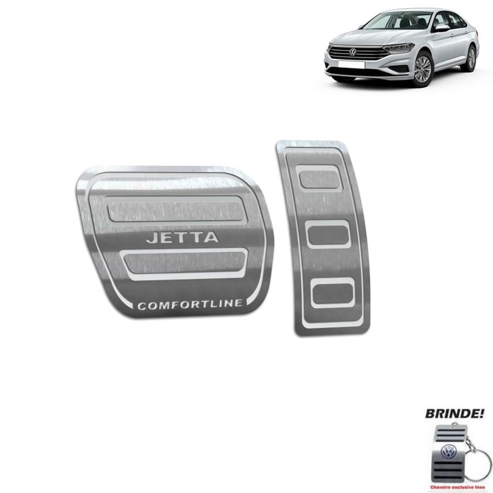 Pedaleira Automático Volkswagen Jetta Comfortline Inox Prata