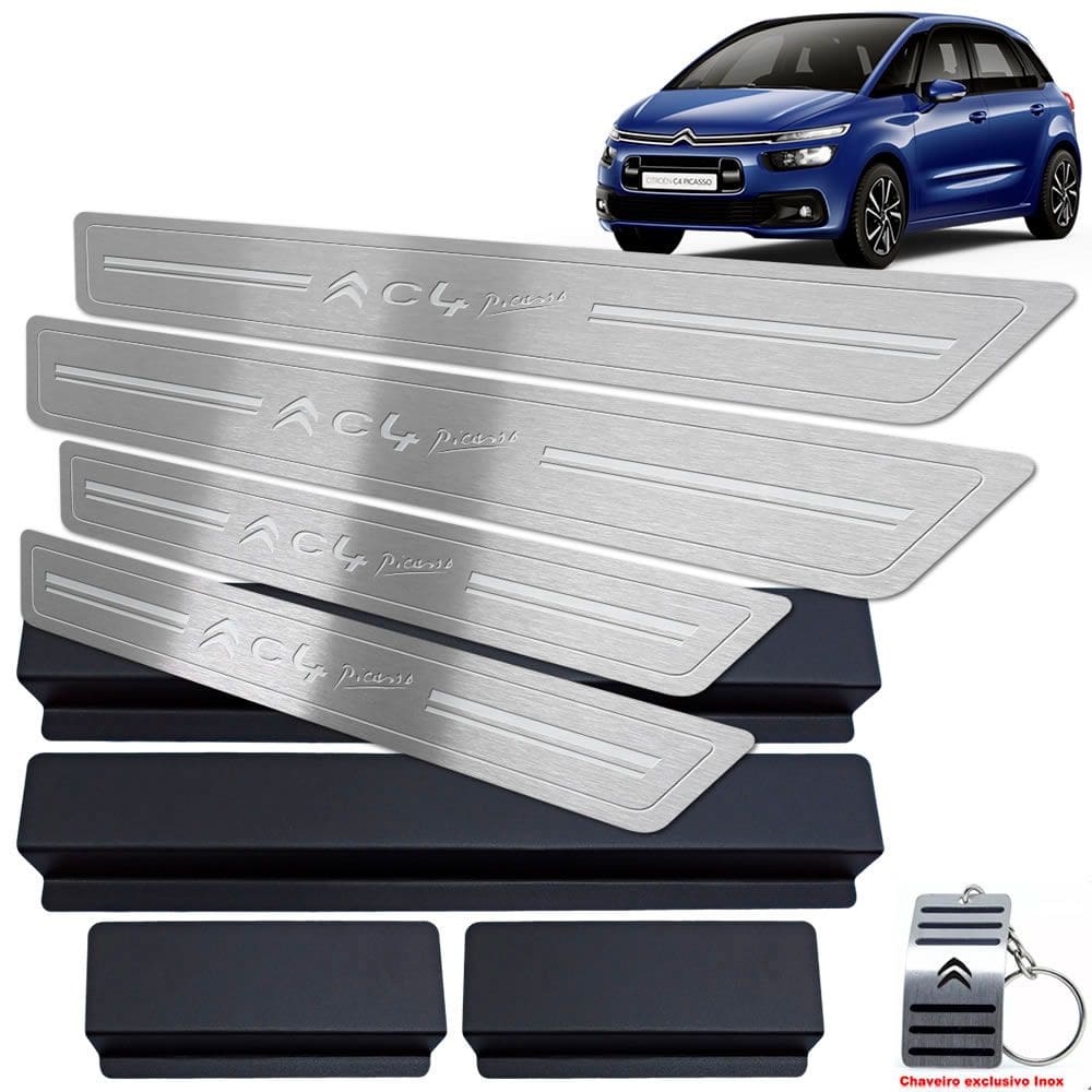 Soleira Citroen C4 Picasso 2016 A 2019 Prata Baixo Relevo