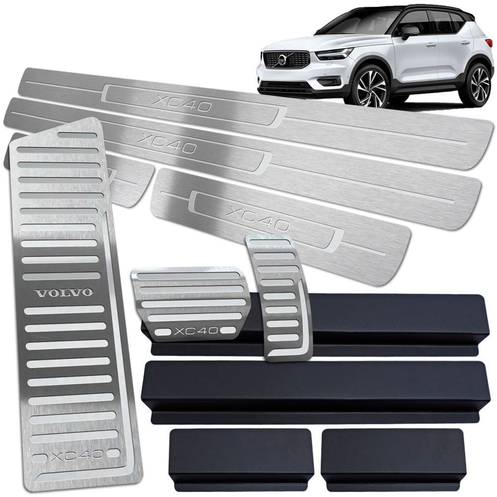 Soleira Descanso Pedaleira Volvo XC40 2018 A 2020 Inox Prata