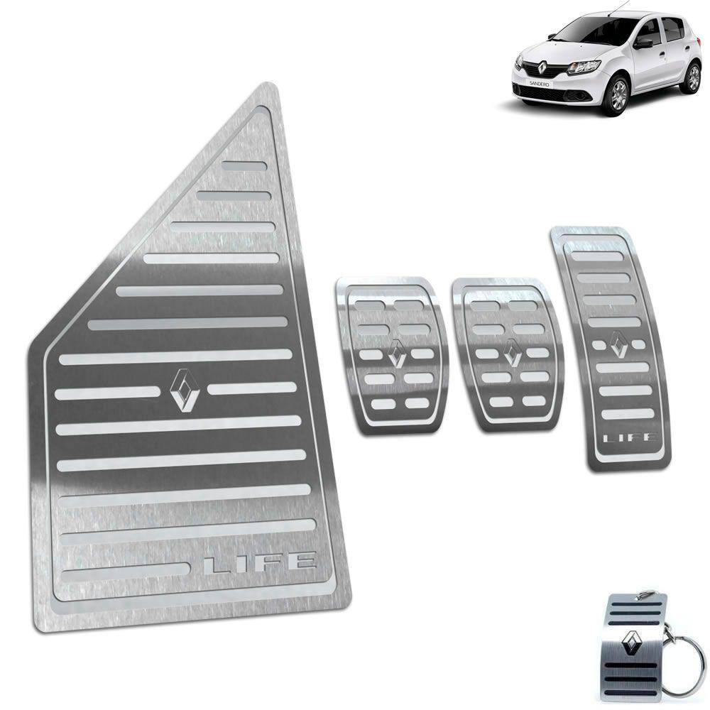 Descanso + Pedaleira Manual Renault Sandero Life Prata