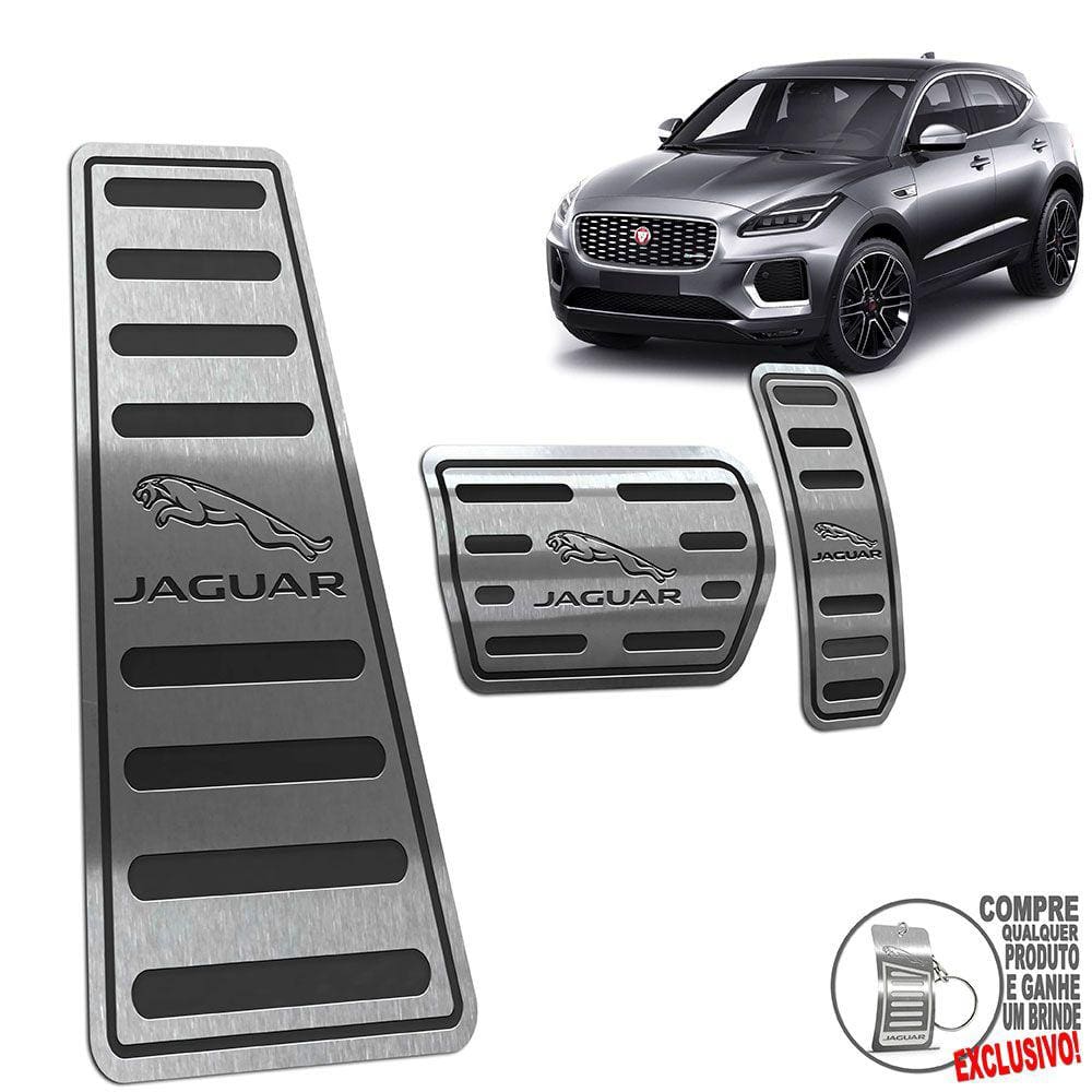 Descanso + Pedaleira Jaguar E-Pace 2018 A 2020 Preto