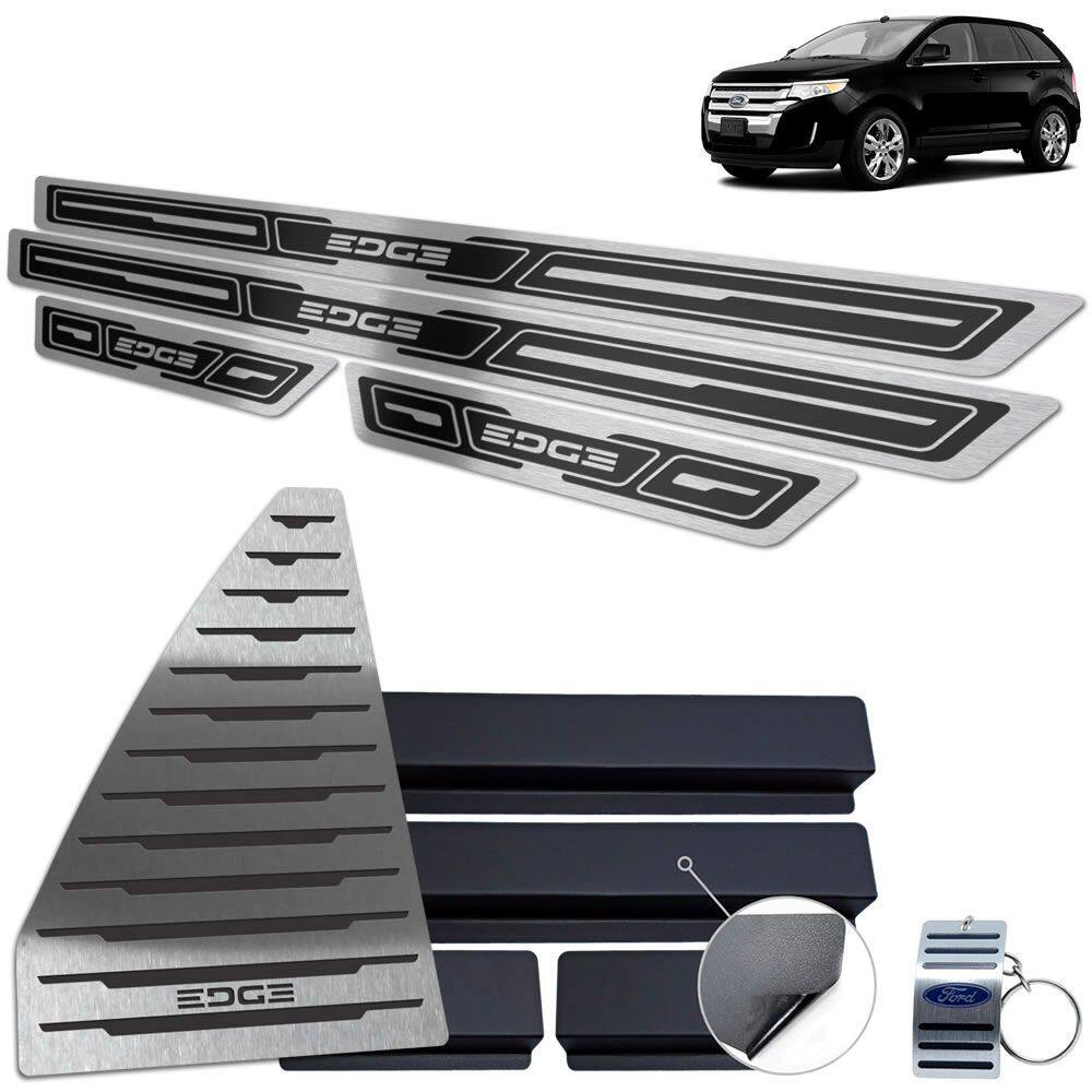 Descanso + Soleira Ford Edge 2011 A 2015 Preto Alto Relevo