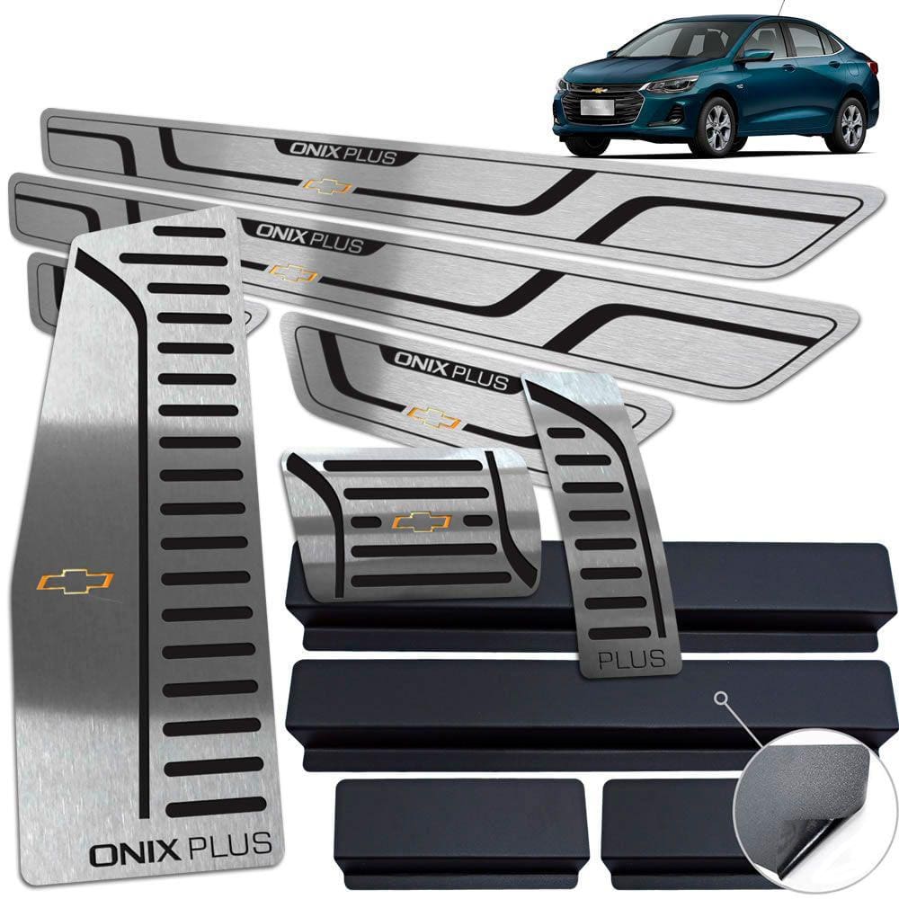 Descanso Soleira Pedaleira Automático Preto Onix Plus 2020