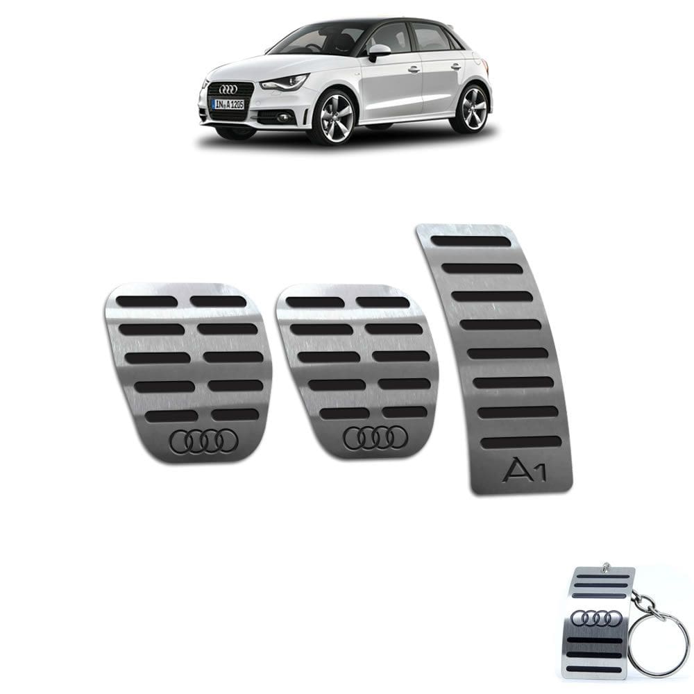 Pedaleira Manual Em Aço Inox Audi A1 2011 A 2018 Preto
