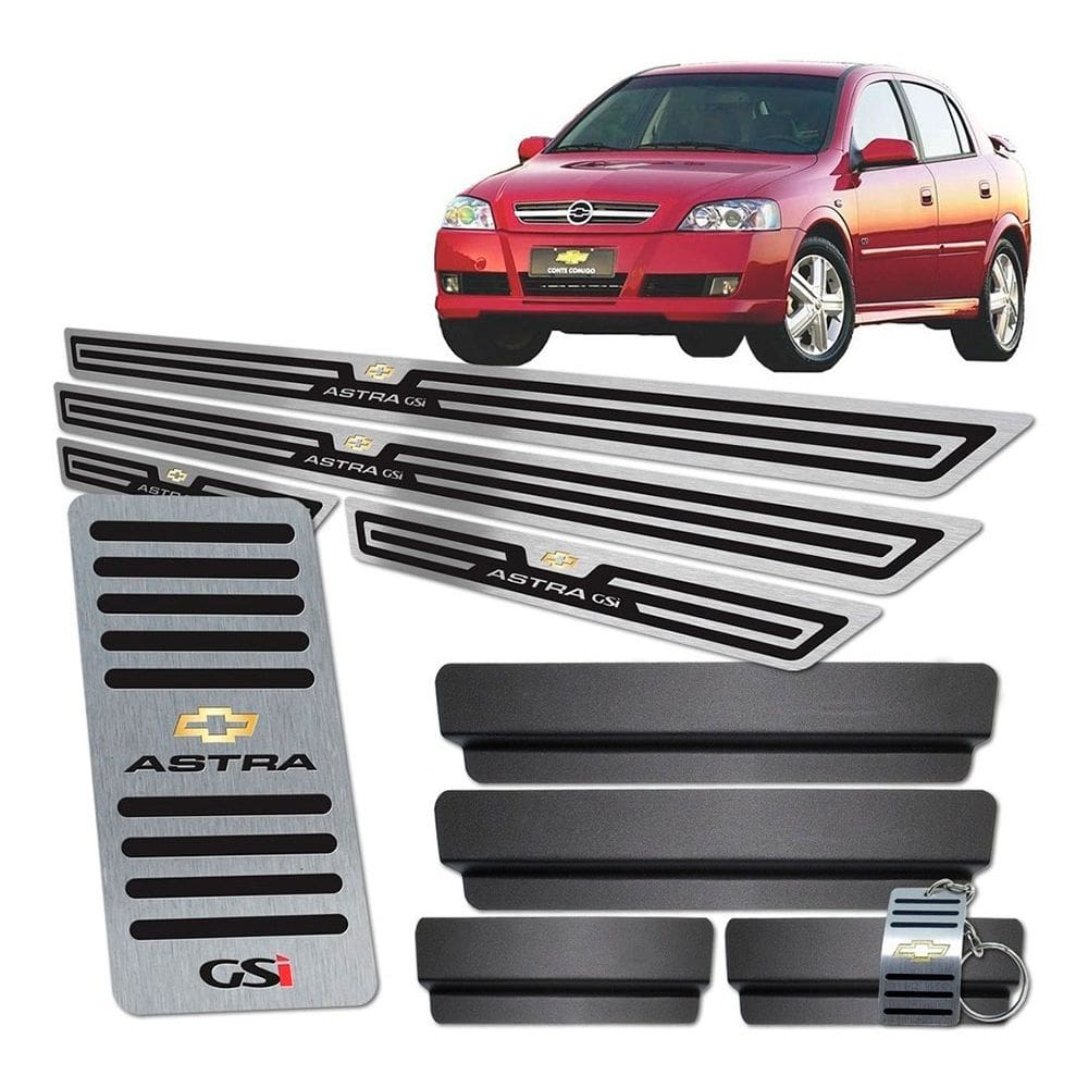 Descanso de Pé + Soleira Astra Gsi Preto Alto Relevo