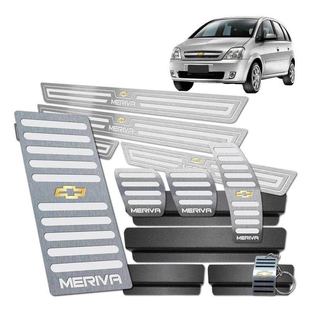 Descanso Pedaleira Manual Soleira Chevrolet Meriva Prata
