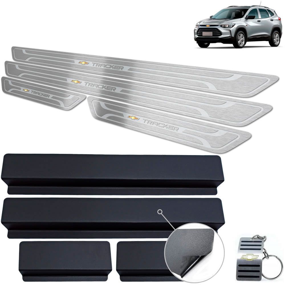 Soleira de Porta Chevrolet Tracker 2020 Prata Baixo Relevo