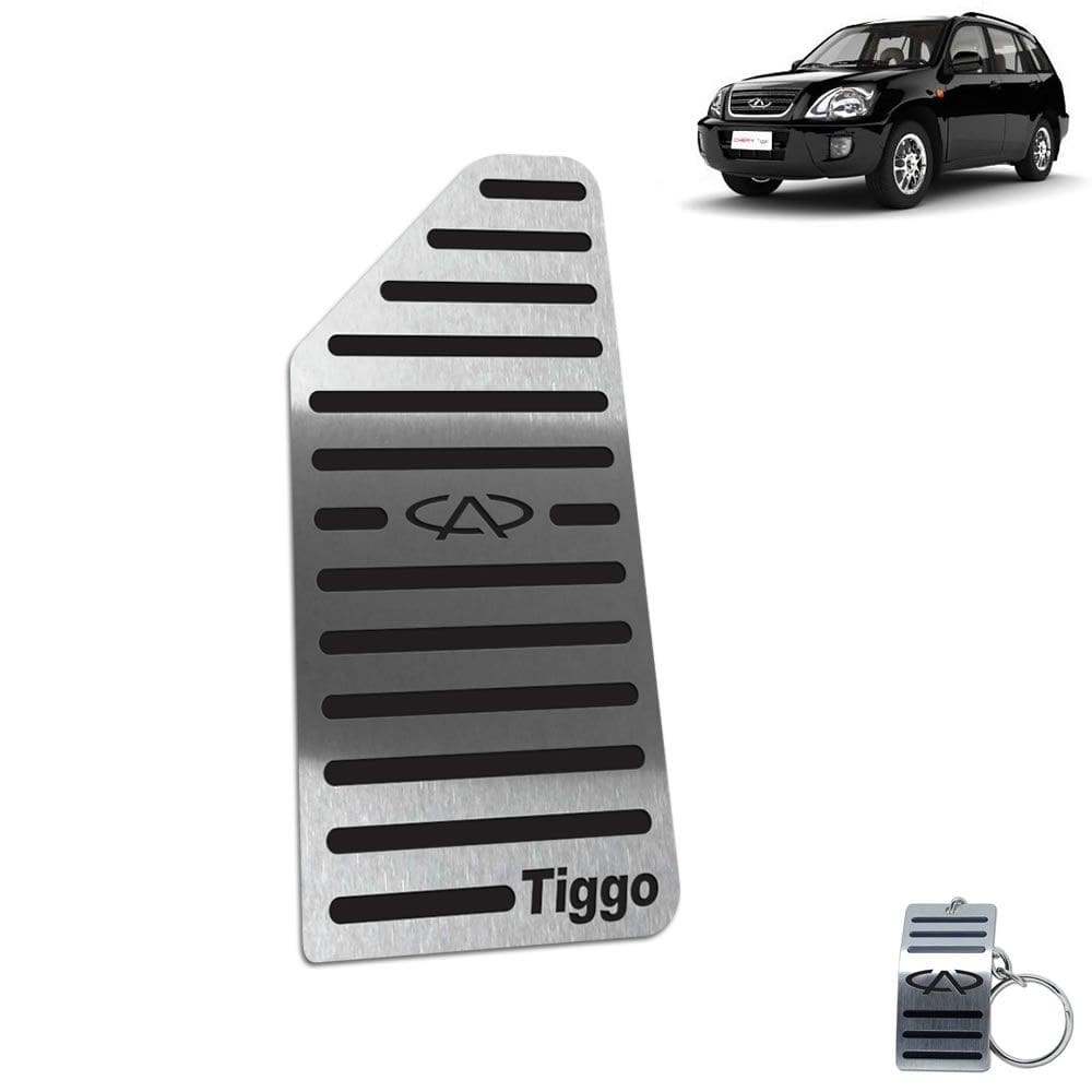 Descanso De Pé Chery Tiggo 2010 Até 2015 Aço Inox Preto