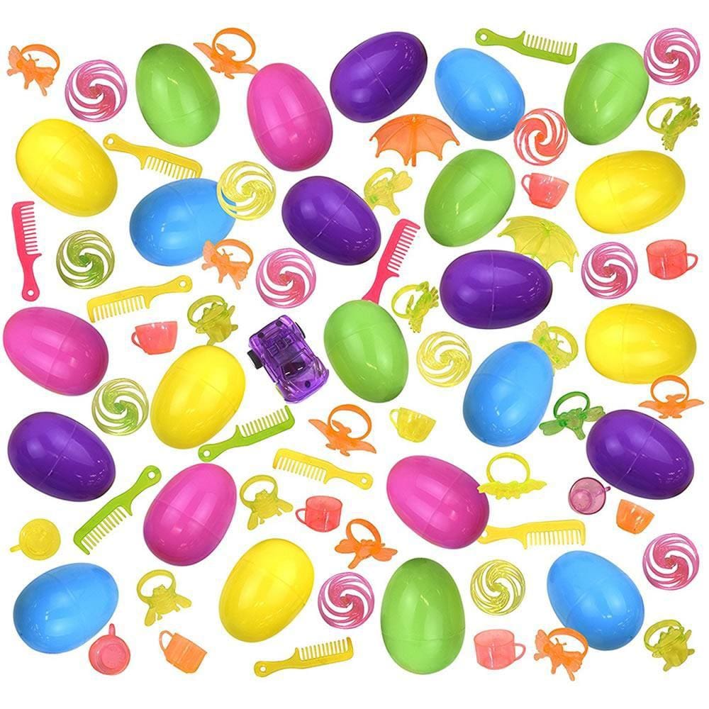 Pack com 24 Ovos de Páscoa Surpresa Coloridos