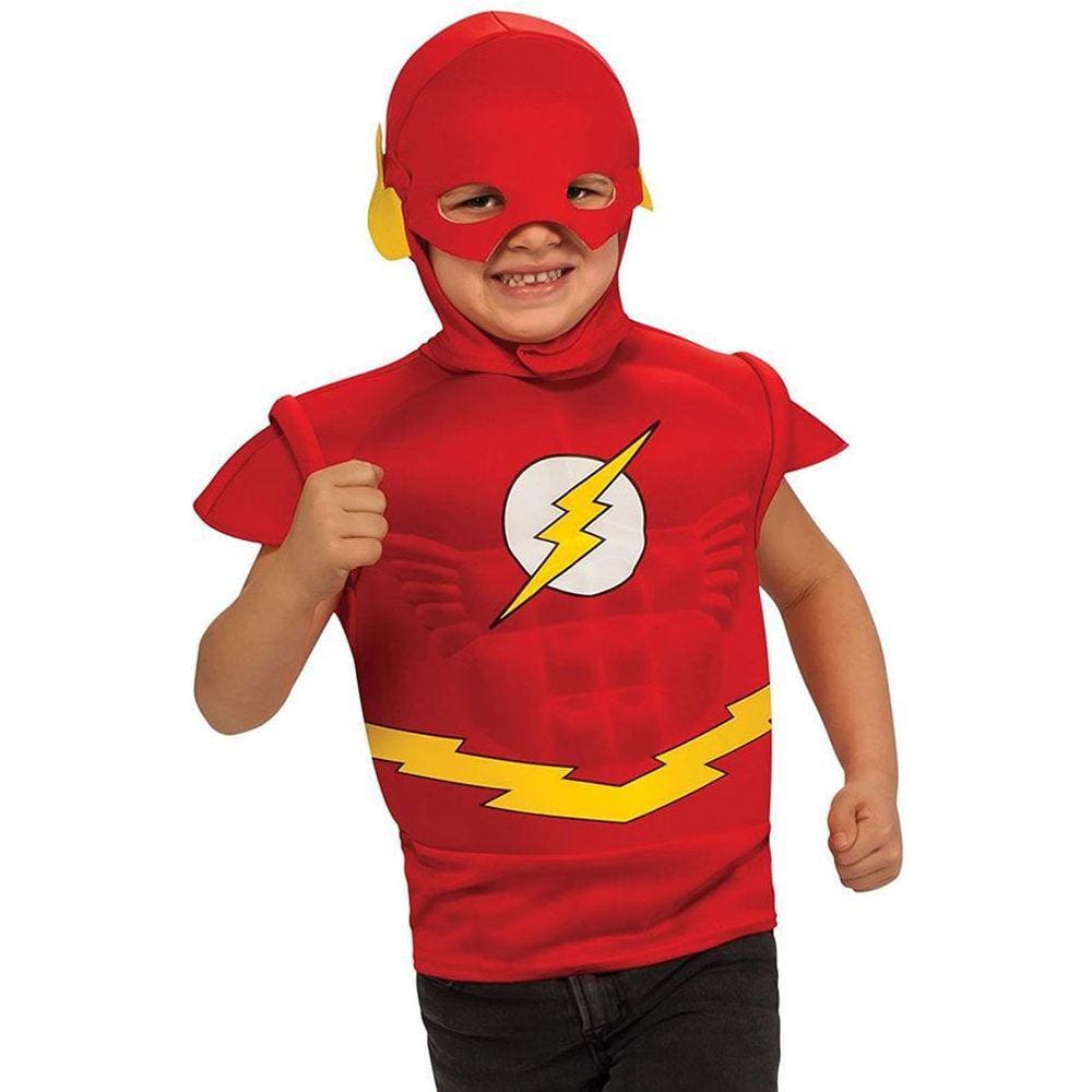 Fantasia Musculosa do Flash com Máscara Tamanho S