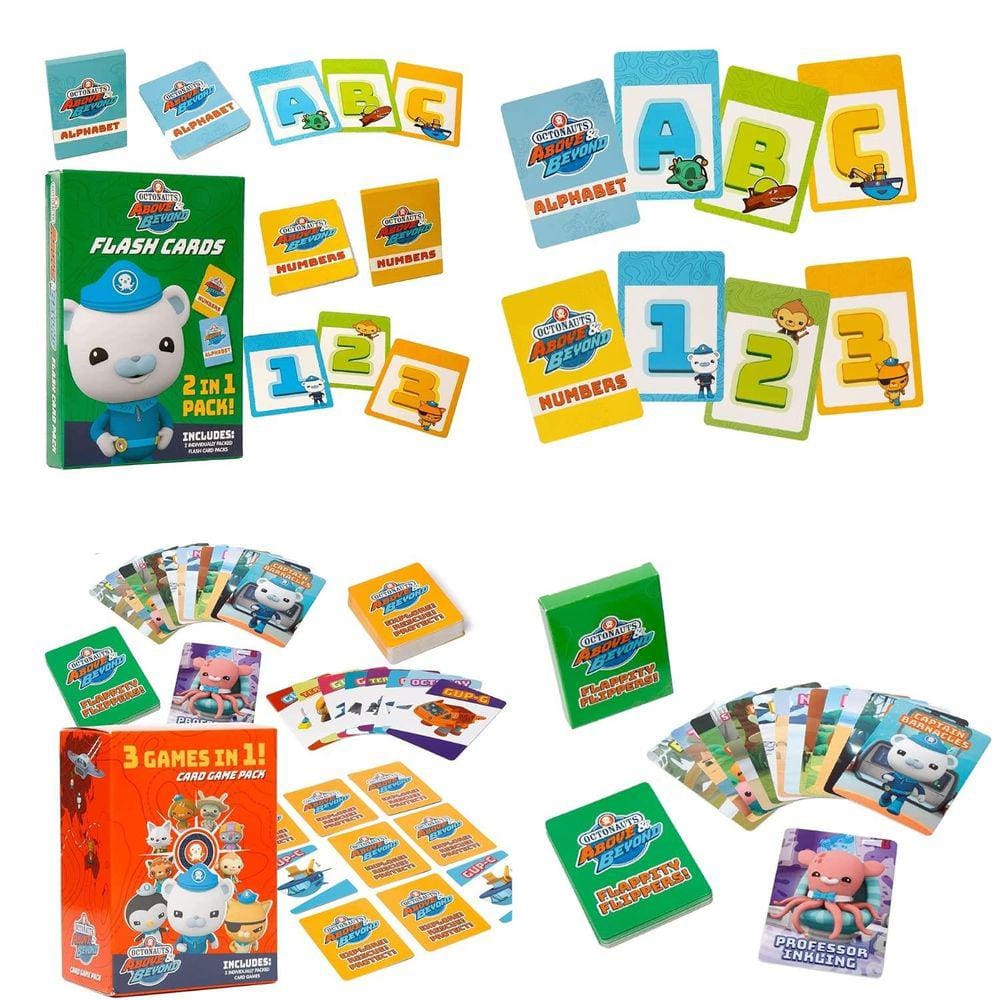 Octonauts Kids Card Games & Alfabeto Números Flash Cards Set