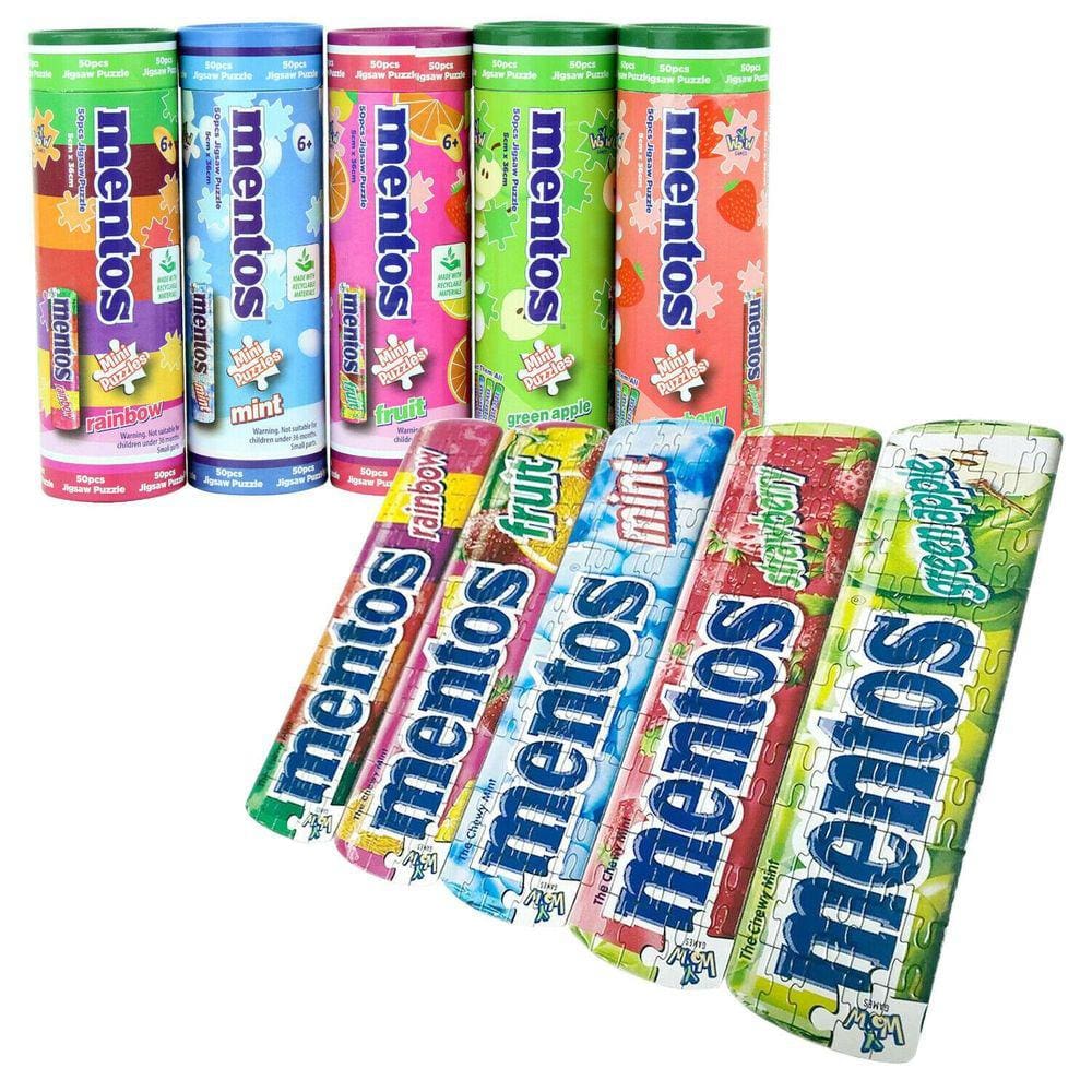 Mentos Mini Jigsaw Puzzle 5-pack 3 \"x10\" Conjunto de doces coloridos