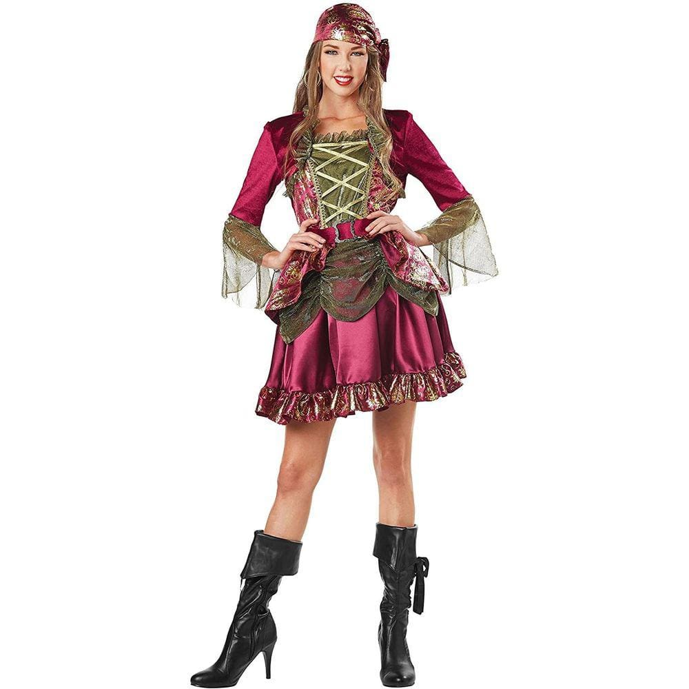 Lady Pirate She-Pirate tamanho M 8/10 Vestido de fantasia das mulheres