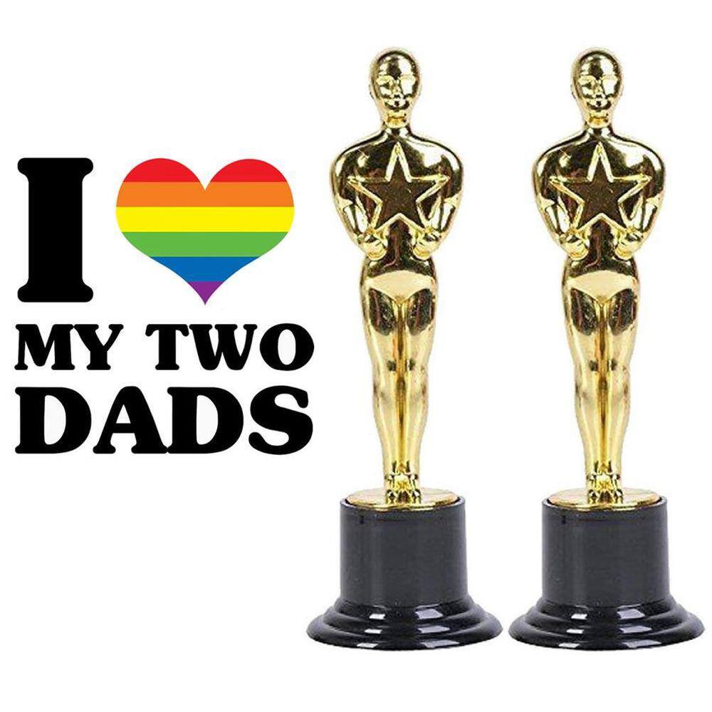 Meus dois pais Feliz Dia dos Pais Troféus LGBT Igualdade Pai