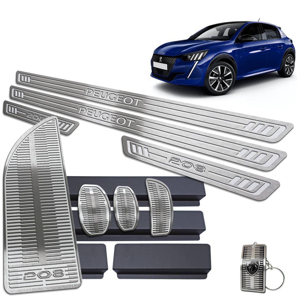 Pedaleira Manual Soleira Descanso Prata Peugeot 208 2021