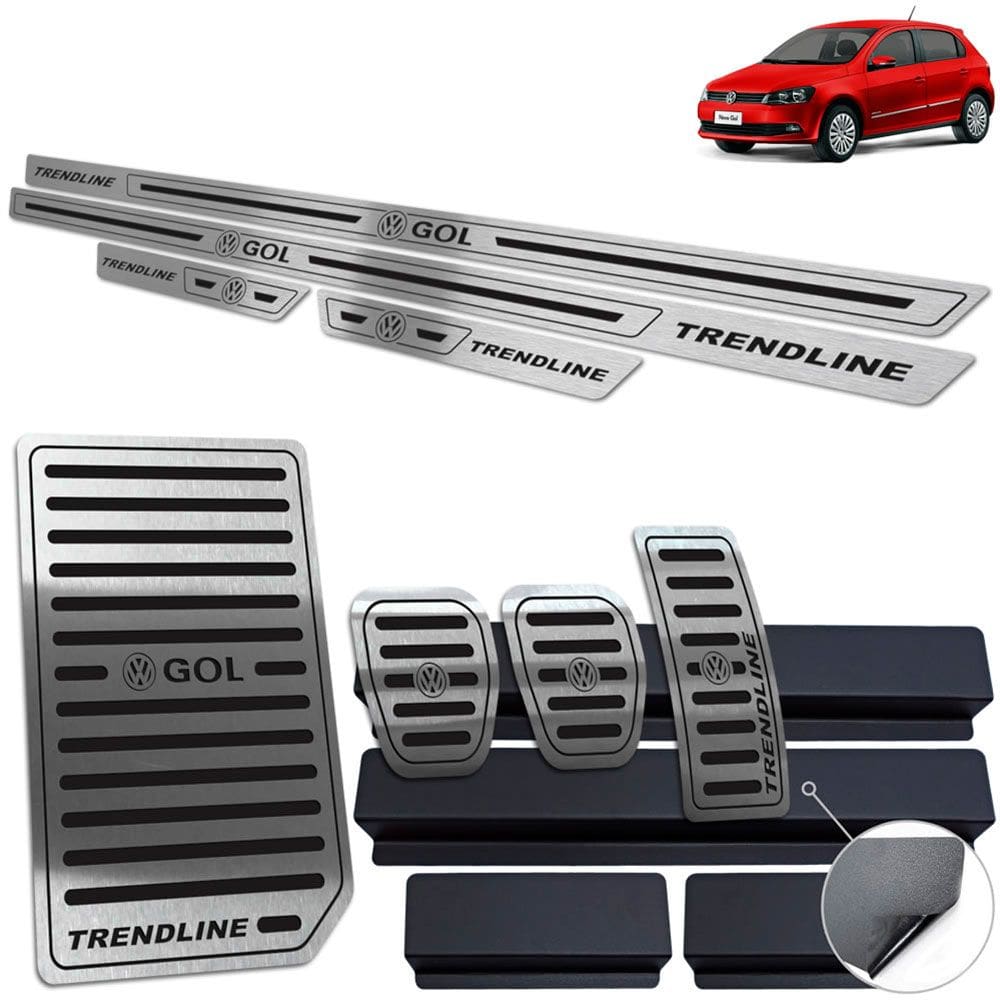 Pedaleira Soleira Descanso Preto Gol Trendline G6 G7