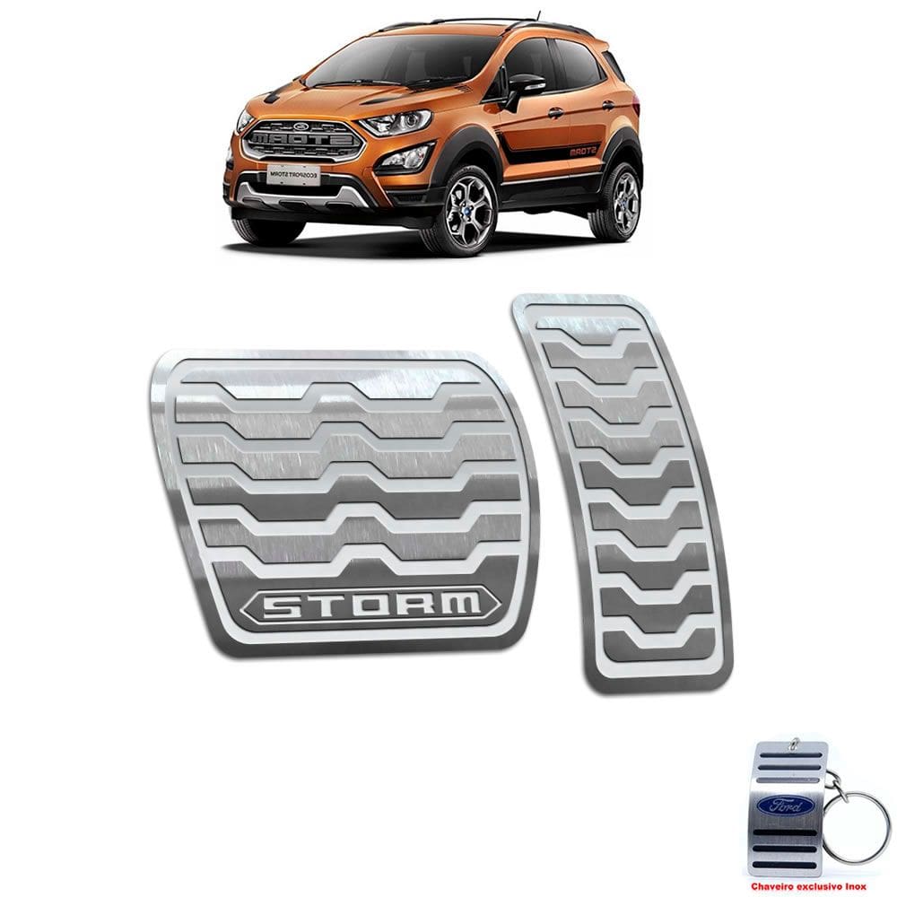 Pedaleira Automático Ford Ecosport Storm 2018 A 2020 Prata