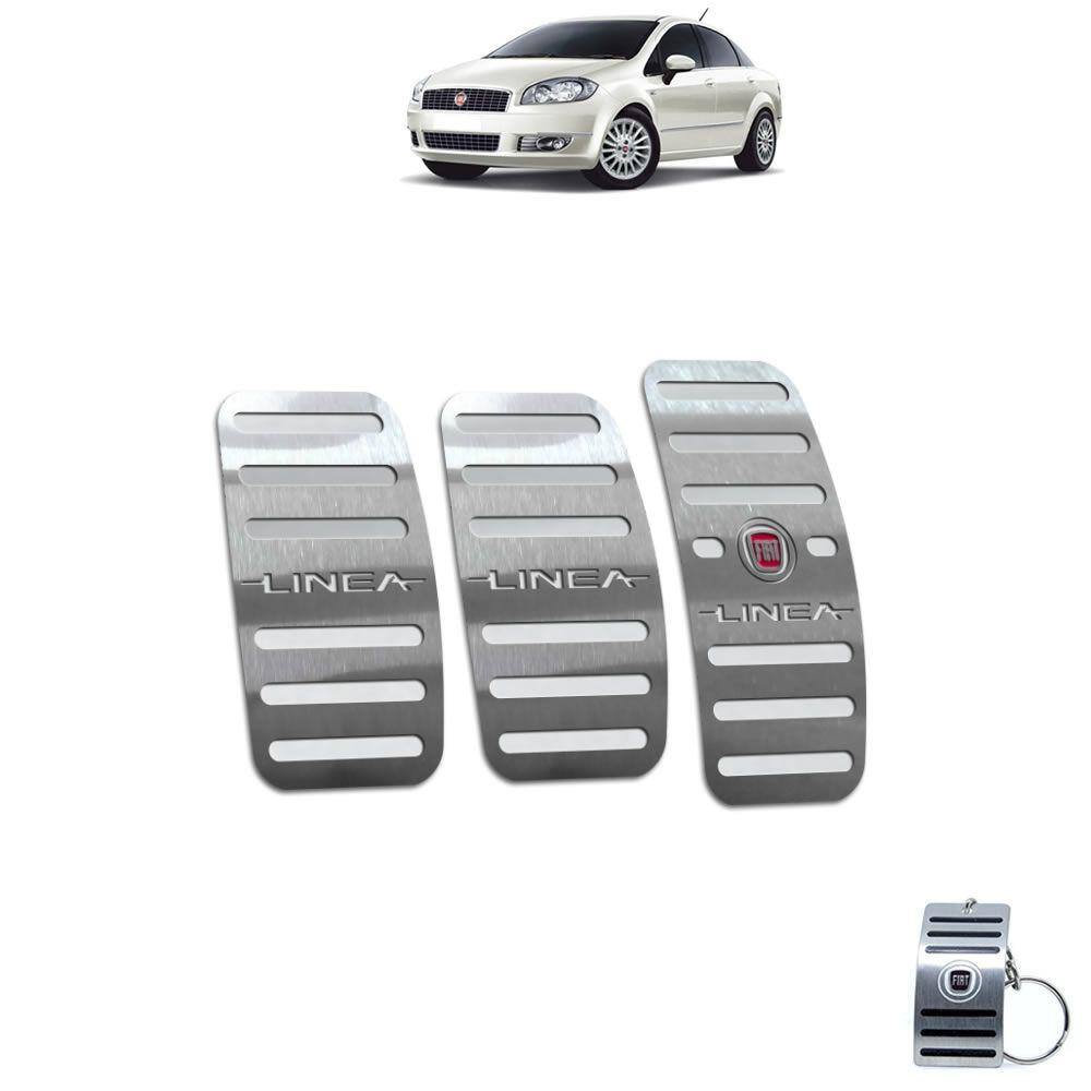 Pedaleira Manual Fiat Linea 2009 A 2016 Prata