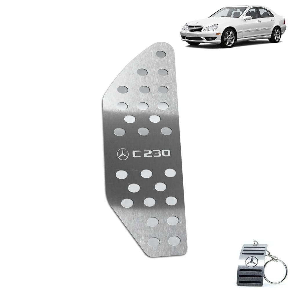 Descanso de Pé Aço Inox Mercedes C230 2002 A 2004 Prata