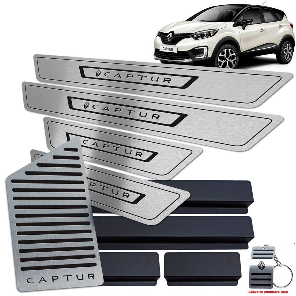 Soleira Com Descanso Captur 2017/2020 Preto Baixo Relevo