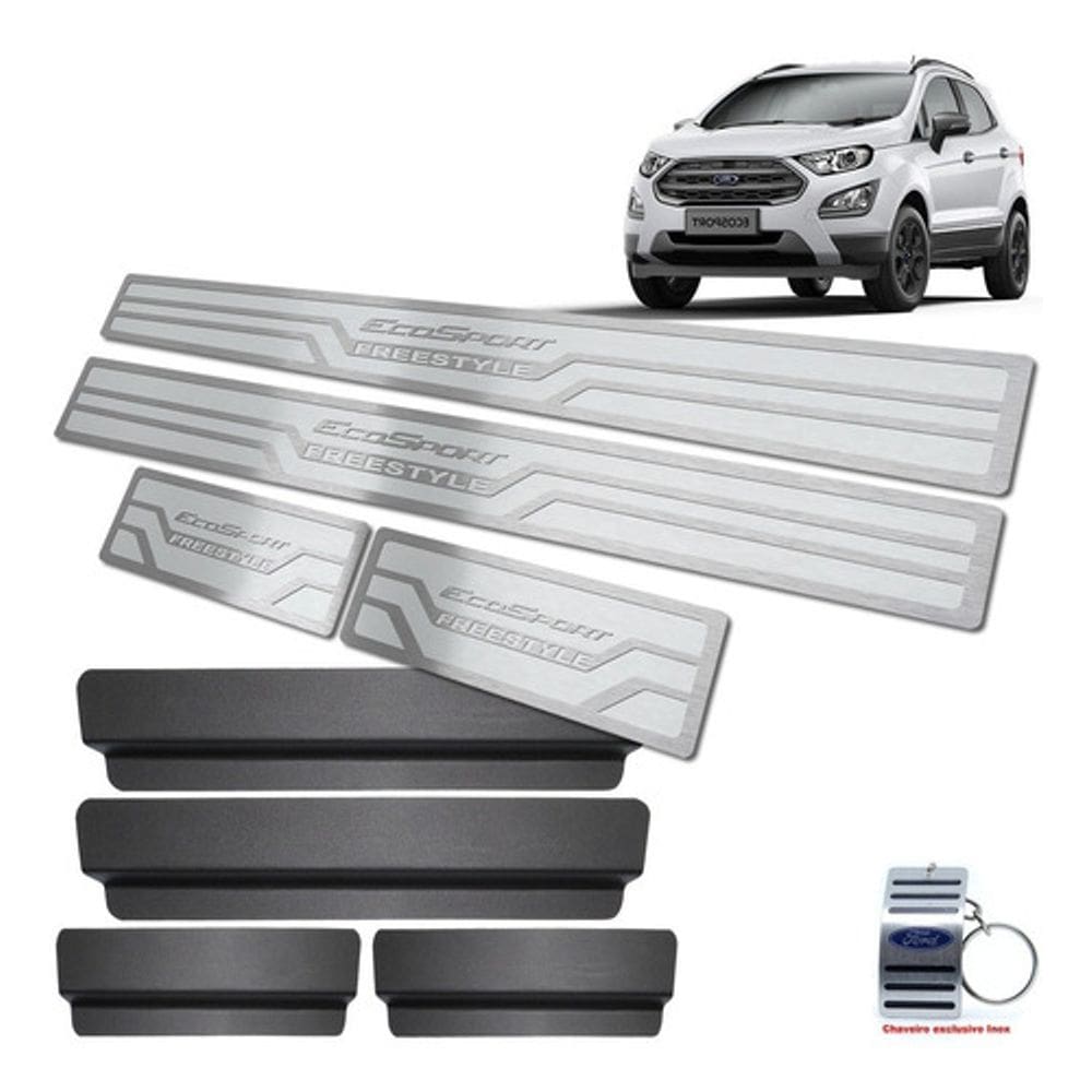 Soleira Ecosport Freestyle 2013 A 2020 Prata Alto Relevo