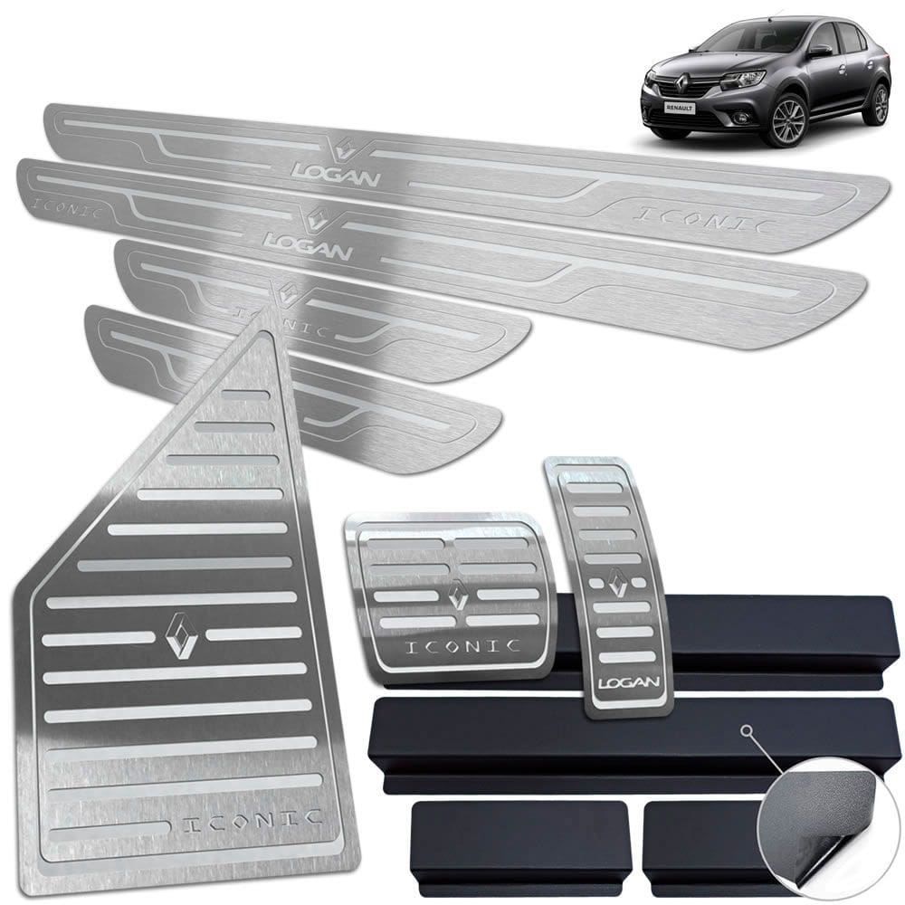Pedaleira Soleira Descanso Prata Renault Logan Iconic