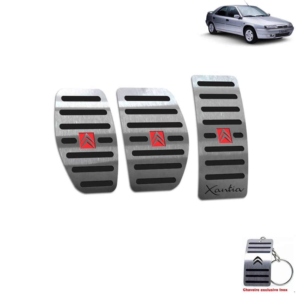 Pedaleira Manual Citroen Xantia 1994 A 2001 Aço Inox Preto